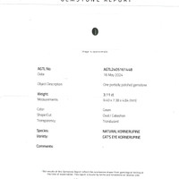 3.11 Ct. Cabochon Kornerupine from Ceylon (Sri Lanka) Scan Report