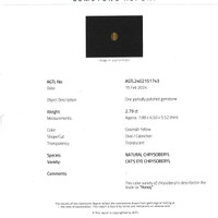 2.79 Ct. Cabochon Chrysoberyl from Ceylon (Sri Lanka) Scan Report