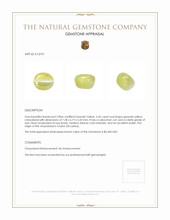 2.45 Ct. Cabochon Chrysoberyl from Ceylon (Sri Lanka) Appraisal
