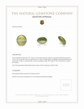 2.01 Ct. Cabochon Chrysoberyl from Ceylon (Sri Lanka) Appraisal