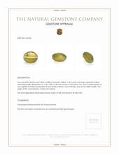 1.86 Ct. Cabochon Chrysoberyl from Ceylon (Sri Lanka) Appraisal
