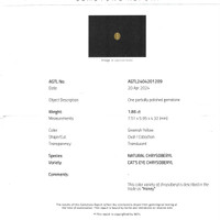 1.86 Ct. Cabochon Chrysoberyl from Ceylon (Sri Lanka) Scan Report