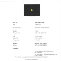 1.79 Ct. Cabochon Chrysoberyl from Ceylon (Sri Lanka) Scan Report