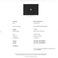 1.67 Ct. Cabochon Chrysoberyl from Ceylon (Sri Lanka) Scan Report