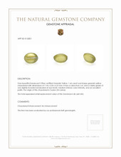 1.66 Ct. Cabochon Chrysoberyl from Ceylon (Sri Lanka) Appraisal