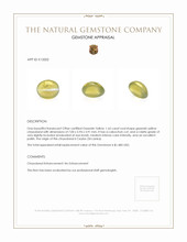 1.65 Ct. Cabochon Chrysoberyl from Ceylon (Sri Lanka) Appraisal