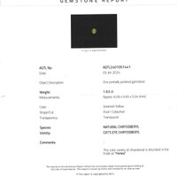 1.63 Ct. Cabochon Chrysoberyl from Ceylon (Sri Lanka) Scan Report