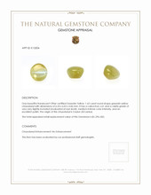 1.62 Ct. Cabochon Chrysoberyl from Ceylon (Sri Lanka) Appraisal