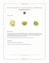 1.62 Ct. Cabochon Chrysoberyl from Ceylon (Sri Lanka) Appraisal