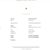1.59 Ct. Cabochon Chrysoberyl from Ceylon (Sri Lanka) Scan Report