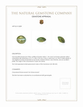 1.30 Ct. Cabochon Chrysoberyl from Ceylon (Sri Lanka) Appraisal