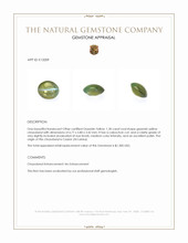 1.30 Ct. Cabochon Chrysoberyl from Ceylon (Sri Lanka) Appraisal