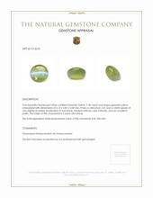 1.30 Ct. Chrysoberyl from Ceylon (Sri Lanka) Appraisal