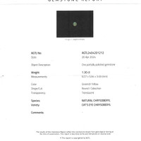 1.30 Ct. Cabochon Chrysoberyl from Ceylon (Sri Lanka) Scan Report