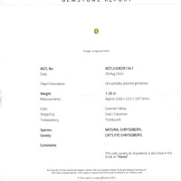 1.26 Ct. Cabochon Chrysoberyl from Ceylon (Sri Lanka) Scan Report