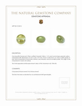 1.22 Ct. Cabochon Chrysoberyl from Ceylon (Sri Lanka) Appraisal