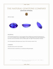 8.19 Ct. Violetish Blue Tanzanite from Tanzania Appraisal