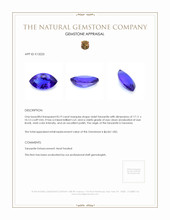 8.19 Ct. Tanzanite from Tanzania Appraisal