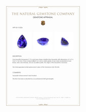 7.74 Ct. Violetish Blue Tanzanite from Tanzania Appraisal