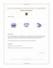 1.13 Ct. Tanzanite from Tanzania Appraisal