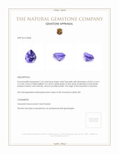 1.66 Ct. Tanzanite from Tanzania Appraisal