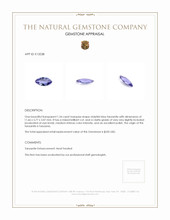 1.34 Ct. Tanzanite from Tanzania Appraisal
