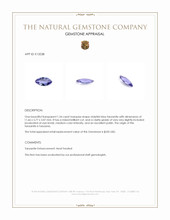 1.34 Ct. Violetish Blue Tanzanite from Tanzania Appraisal