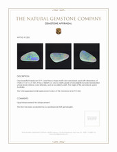 2.91 Ct. Semi-Black Opal from Australia Appraisal