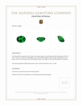 2.08 Ct. Tsavorite Garnet from Tanzania Appraisal