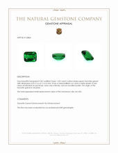 2.02 Ct. Tsavorite Garnet from Tanzania Appraisal