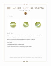 5.07 Ct. Green Cabochon Cat’s Eye Chrysoberyl from Ceylon (Sri Lanka) Appraisal
