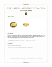 3.46 Ct. Yellow Citrine from Brazil Appraisal