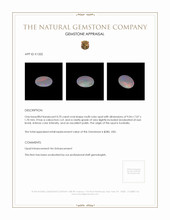 0.70 Ct. Cabochon Semi-Black Opal from Australia Appraisal