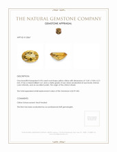 4.96 Ct. Citrine from Brazil Appraisal