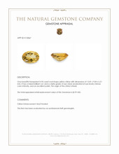 4.96 Ct. Yellow Citrine from Brazil Appraisal