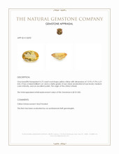 4.72 Ct. Yellow Citrine from Brazil Appraisal