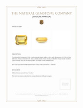 3.68 Ct. Yellow Citrine from Brazil Appraisal
