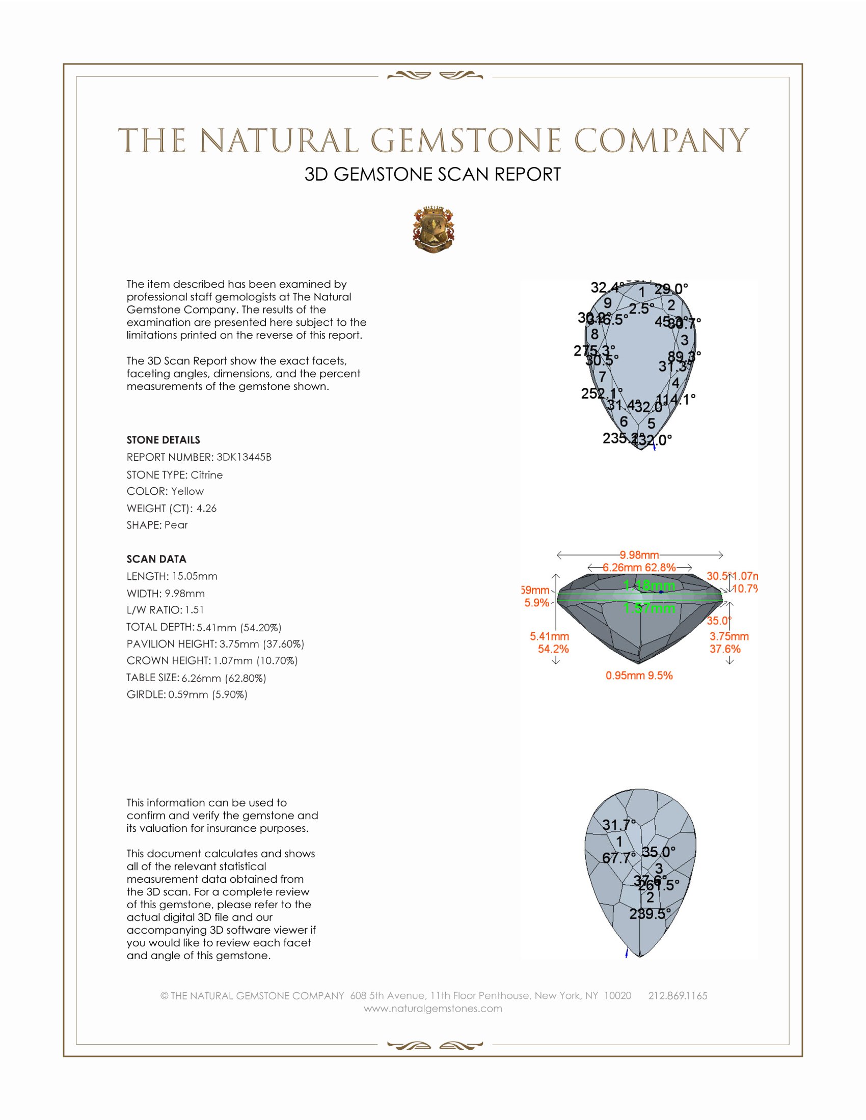 4.26 Ct. Citrine from Brazil