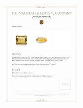2.74 Ct. Yellow Citrine from Brazil Appraisal