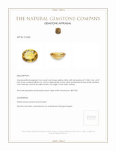 3.63 Ct. Citrine from Brazil Appraisal