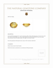 3.51 Ct. Citrine from Brazil Appraisal