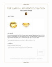 3.78 Ct. Citrine from Brazil Appraisal
