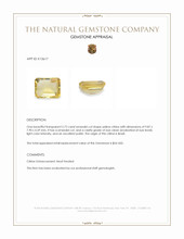 2.72 Ct. Yellow Citrine from Brazil Appraisal