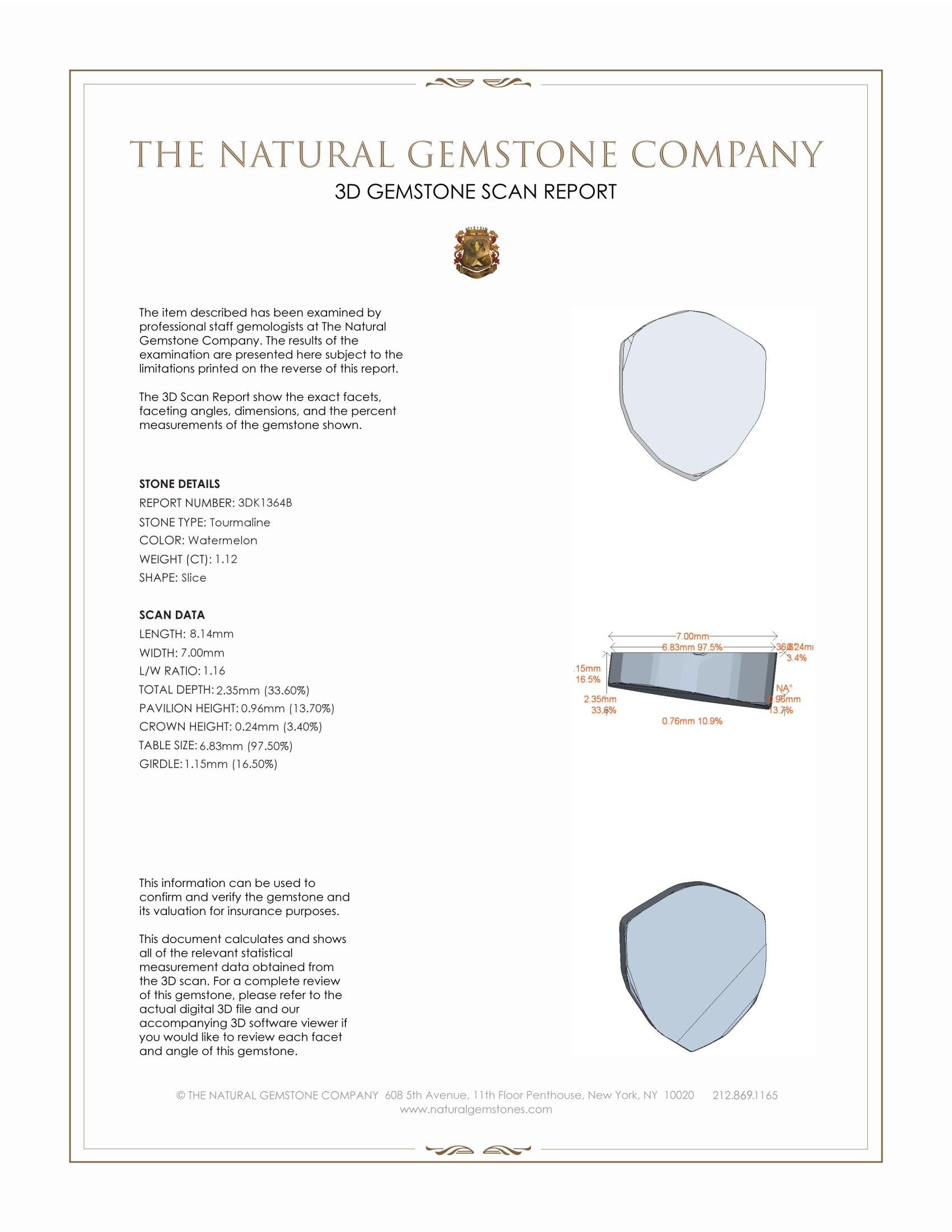 1.12 Ct. Tourmaline from Mozambique