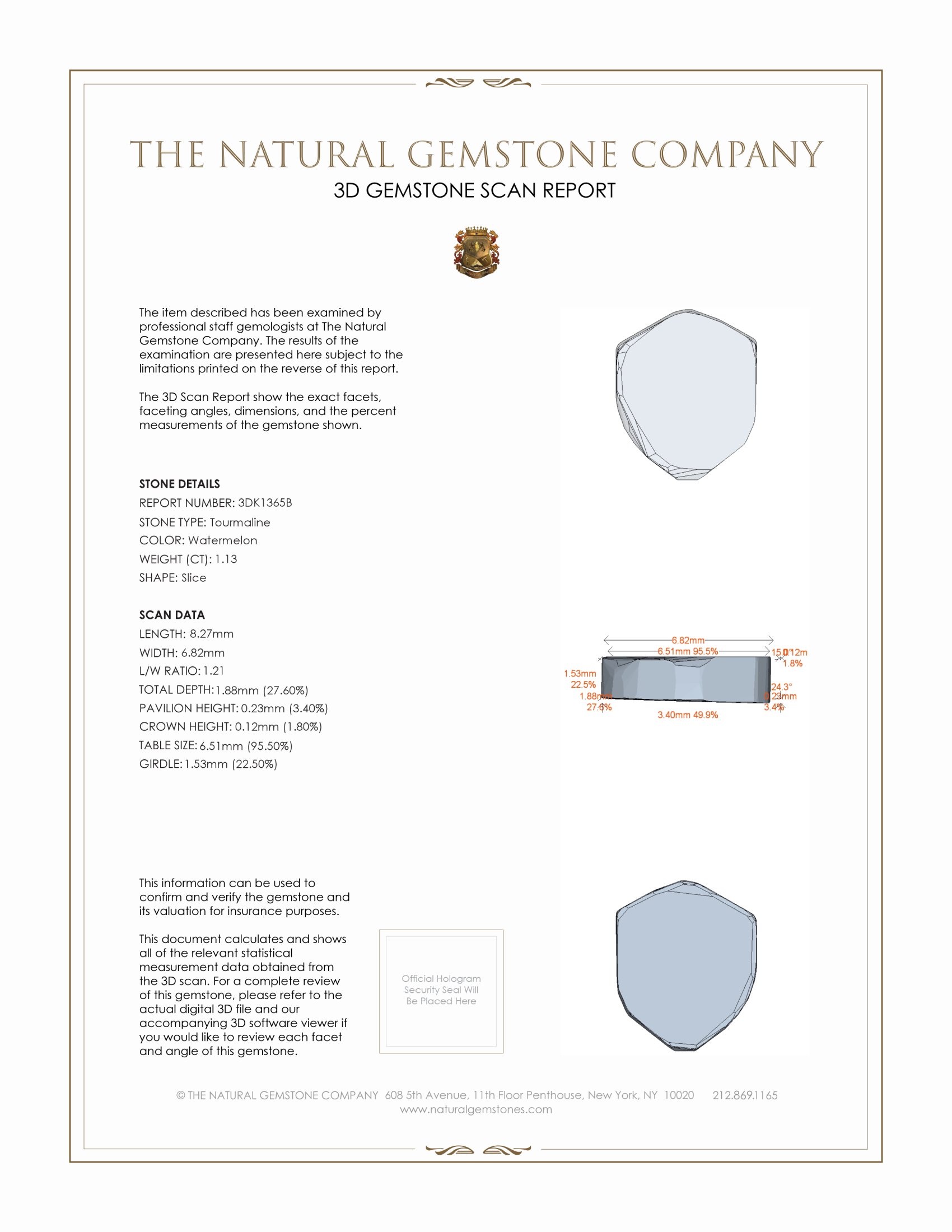 1.13 Ct. Tourmaline from Mozambique