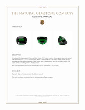 1.97 Ct. Tsavorite Garnet from Madagascar Appraisal