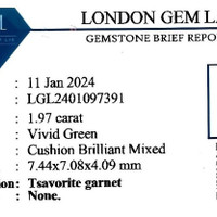 1.97 Ct. Tsavorite Garnet from Madagascar Scan Report