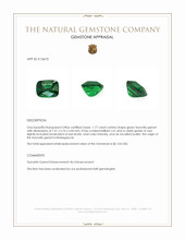 1.77 Ct. Tsavorite Garnet from Madagascar Appraisal