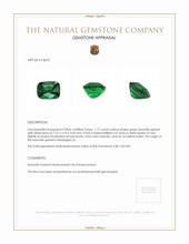 1.77 Ct. Tsavorite Garnet from Madagascar Appraisal