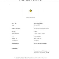 4.55 Ct. Cabochon Chrysoberyl from Ceylon (Sri Lanka) Scan Report